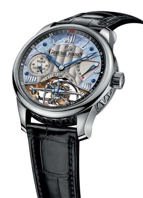 Greubel Forsey Double Tourbillon 30 Platinum Blue Dial replica watch
